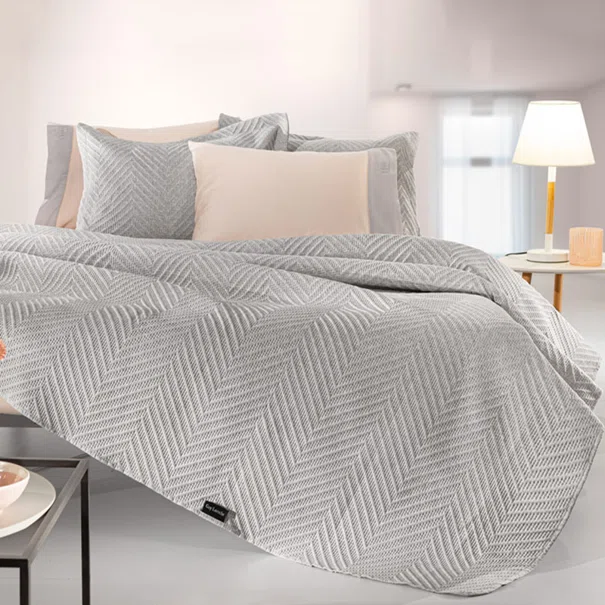 Κουβερλί King Size (250x240) + Διακοσμητική Μαξιλαροθήκη Guy Laroche Hamptons Grey