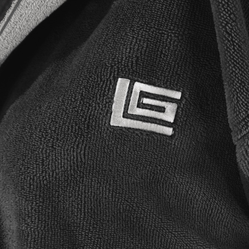 Μπουρνούζι Guy Laroche Monogram Black Λευκά Είδη Μπάνιου Μπουρνούζια Ανδρικά Spitishop