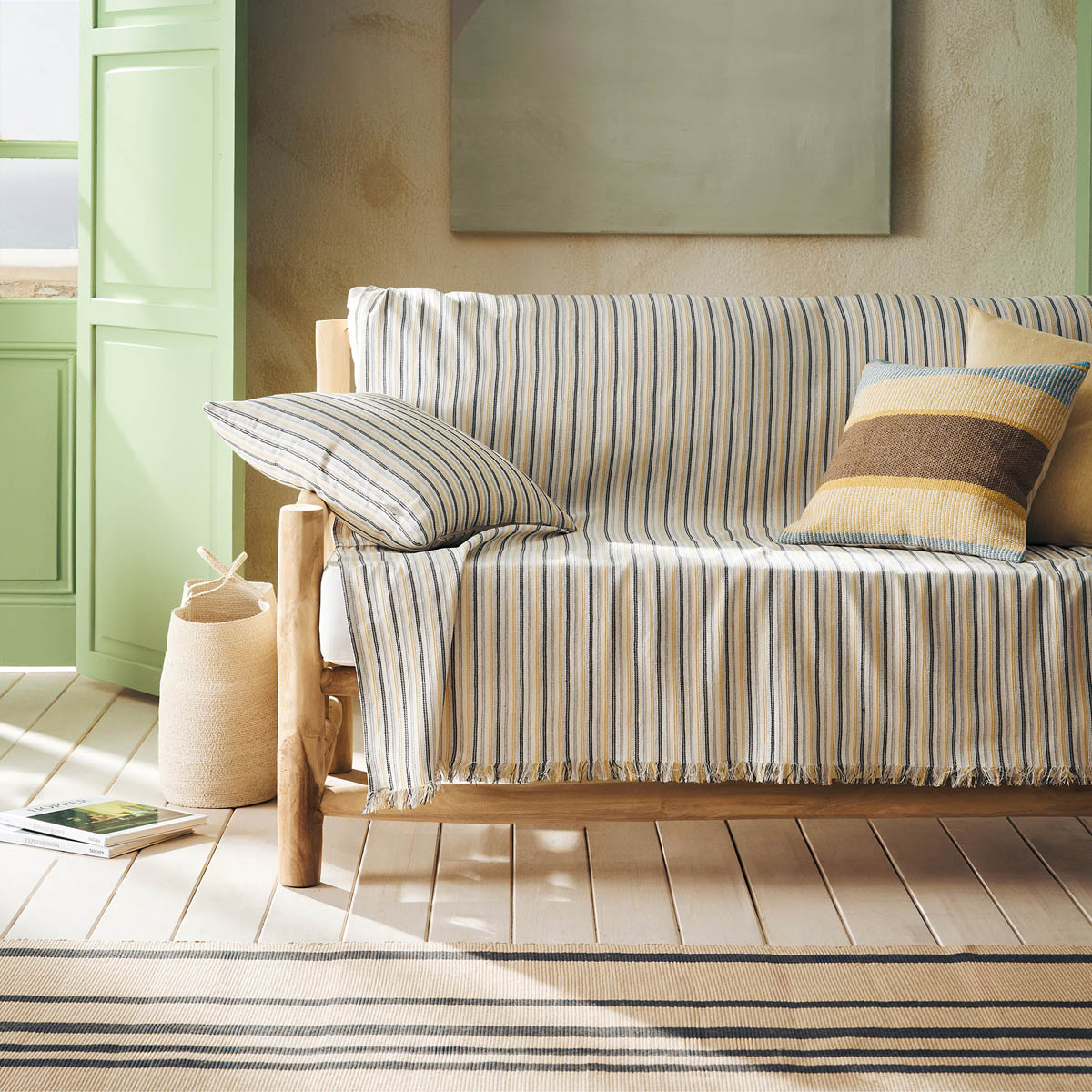 Ριχτάρι Καναπέ Διθέσιου (180x250) Gofis Home Clover Grey/Yellow 334/01