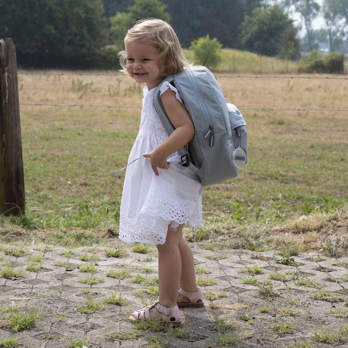 Σχολική Τσάντα Νηπιαγωγείου (29X12X38) Childhome School Backpack Abc Grey Off White 75205 Παιδικά Σχολείο Σχολικές Τσάντες Spitishop