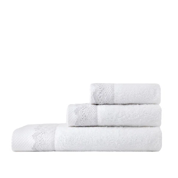 Πετσέτες Μπάνιου (Σετ 3τμχ) Nima Demur White 480gsm