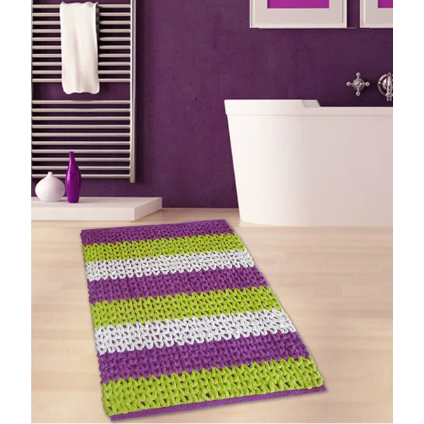 Πατάκι Μπάνιου (70x120) San Lorentzo 2335 Purple/Lime