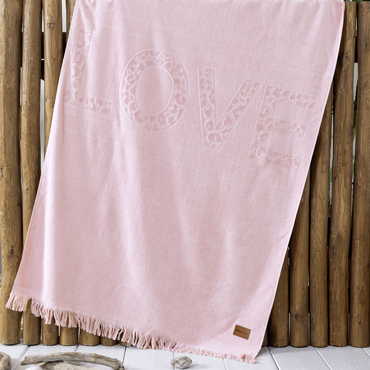 Πετσέτα Θαλάσσης (90x160) Nima Salty Love Velour Jacquard