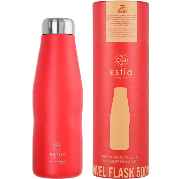 Μπουκάλι Θερμός 500ml Estia Save The Aegean Scarlet Red 01-8543