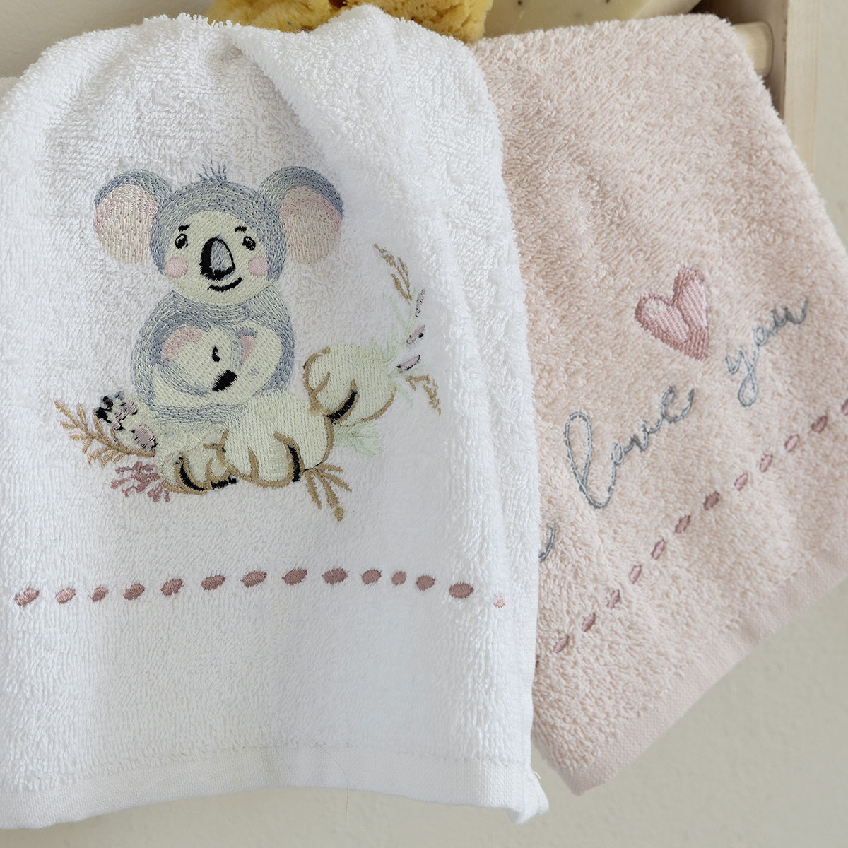 Λαβέτες Ώμου (Σετ 2τμχ) Nima Koala Love 420gsm