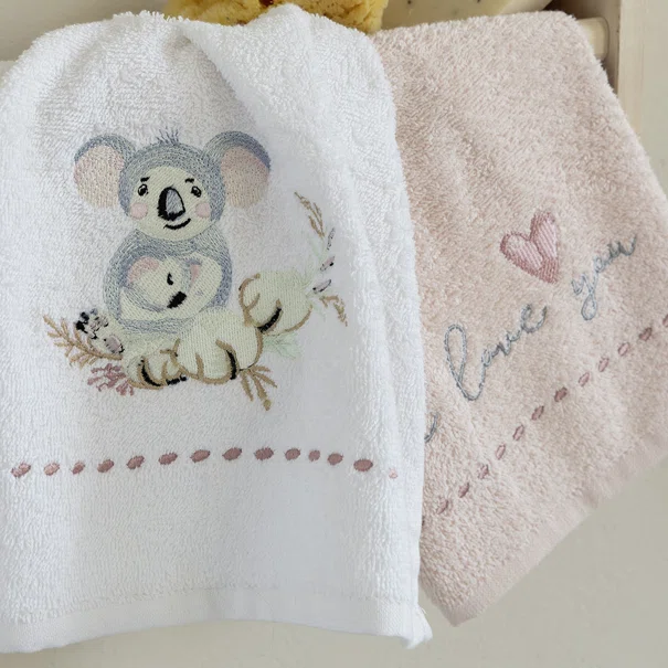 Λαβέτες Ώμου (Σετ 2τμχ) Nima Koala Love 420gsm