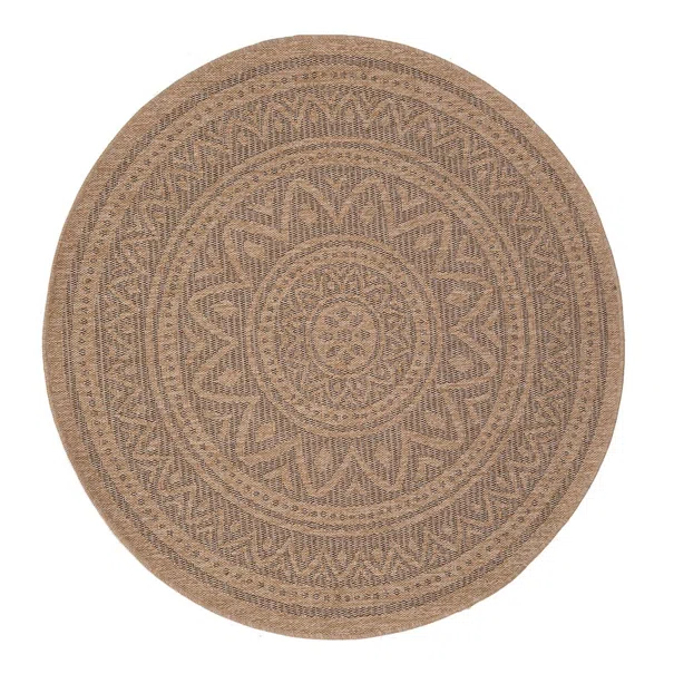 Στρογγυλό Χαλί Καλοκαιρινό (Φ200) Royal Carpet Avanos 8871 Black