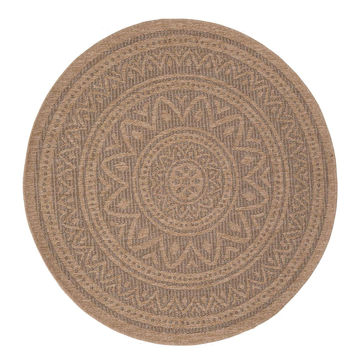 Στρογγυλό Χαλί Καλοκαιρινό (Φ200) Royal Carpet Avanos 8871 Black Χαλιά Boho 'Εθνικ Spitishop