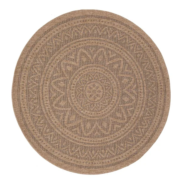 Στρογγυλό Χαλί Καλοκαιρινό (Φ200) Royal Carpet Avanos 8871 Black