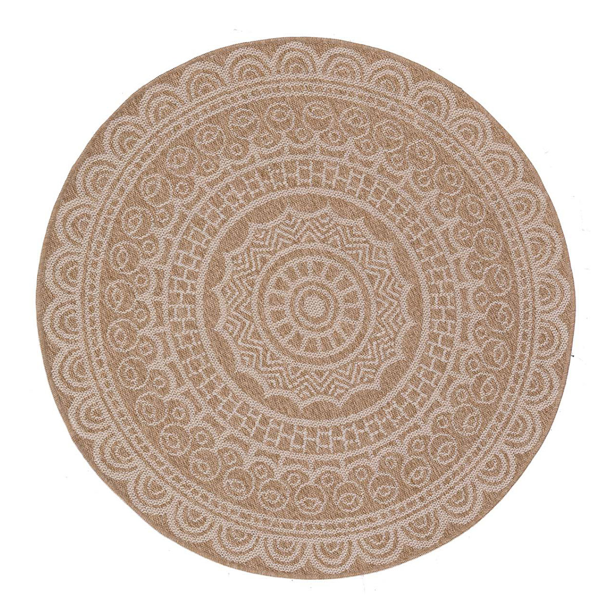 Στρογγυλό Χαλί Καλοκαιρινό (Φ240) Royal Carpet Avanos 8893 White