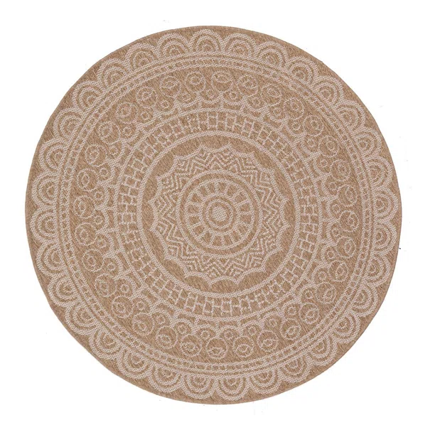 Στρογγυλό Χαλί Καλοκαιρινό (Φ240) Royal Carpet Avanos 8893 White