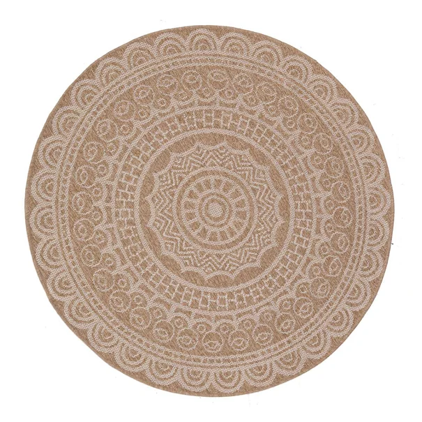 Στρογγυλό Χαλί Καλοκαιρινό (Φ240) Royal Carpet Avanos 8893 White