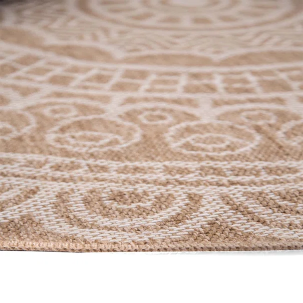 Στρογγυλό Χαλί Καλοκαιρινό (Φ240) Royal Carpet Avanos 8894 Black