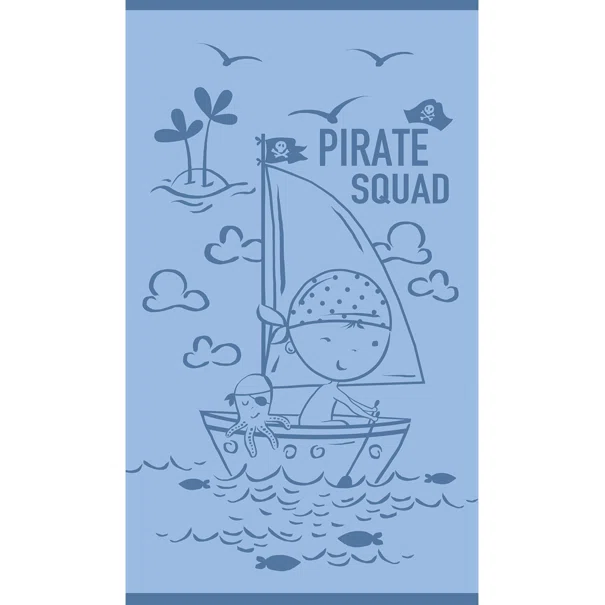 Παιδική Πετσέτα Θαλάσσης (70x120) Melinen Pirate Squad Blue