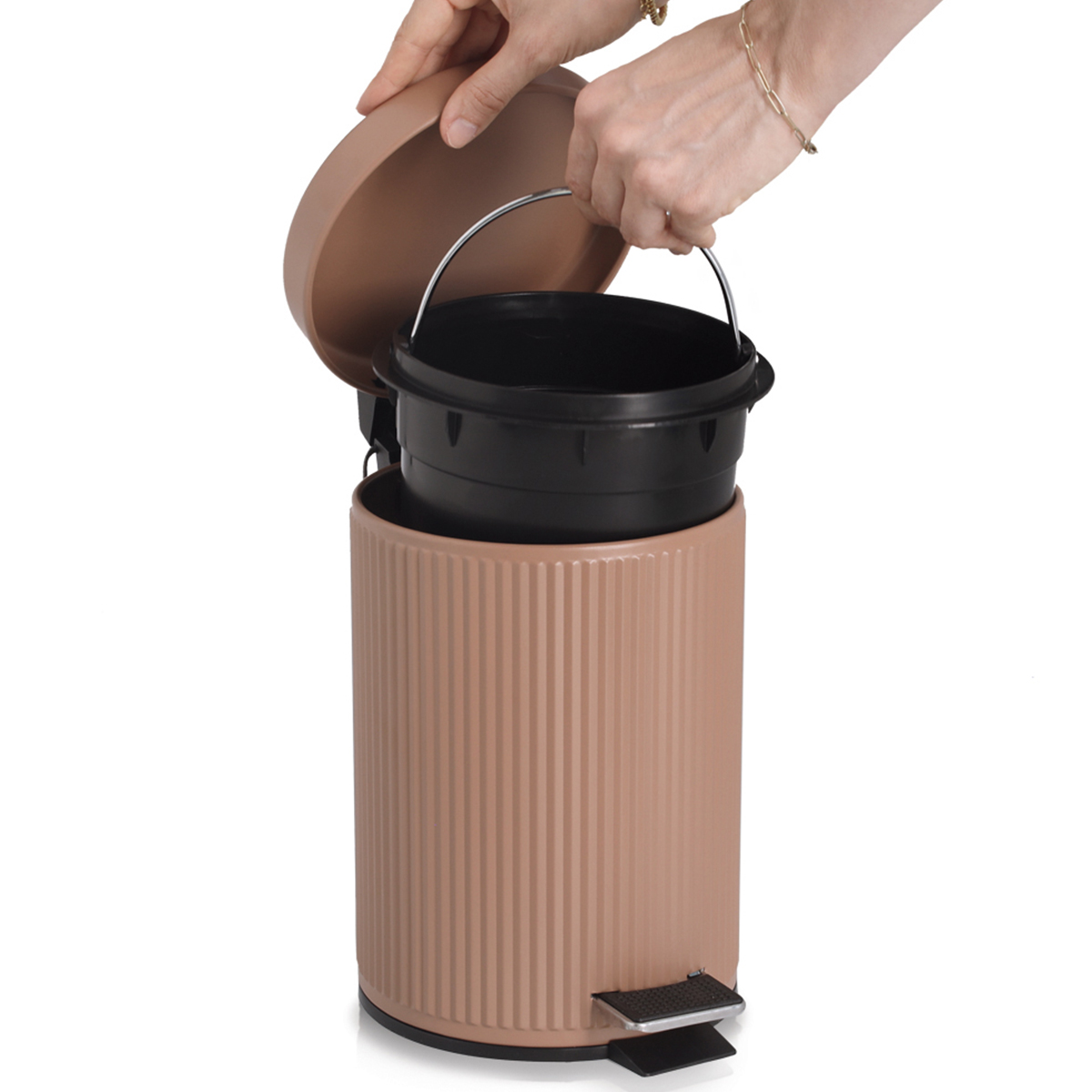 Κάδος Απορριμμάτων Μπάνιου (Φ17x26) Z-L 3lt Mocca 18963