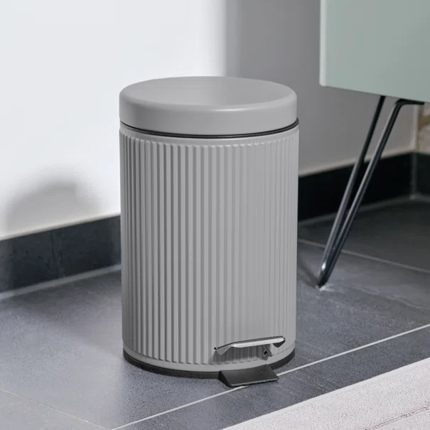 Κάδος Απορριμμάτων Μπάνιου (Φ17x26) Z-L 3lt Grey 18965