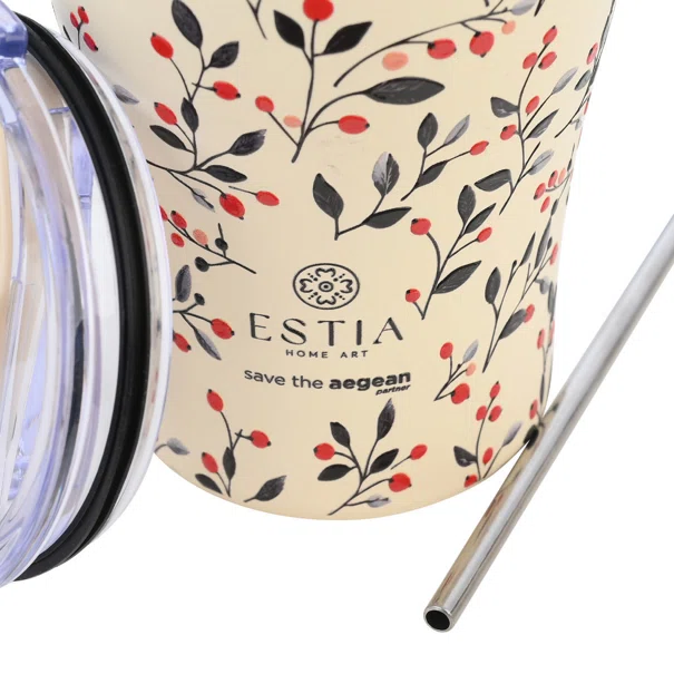 Ποτήρι Θερμός 350ml Estia Save The Aegean Bloom Beige 01-31701