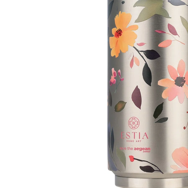 Ποτήρι Θερμός 500ml Estia Save The Aegean Silver Botanic 01-31299