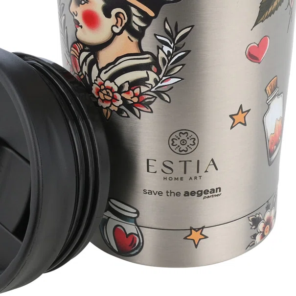 Ποτήρι Θερμός 350ml Estia Save The Aegean Old School Ink 01-31916