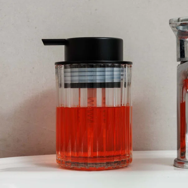Dispenser Μπάνιου 300ml (Φ7.8x12.5) Estia Alivio Διάφανο 02-28824