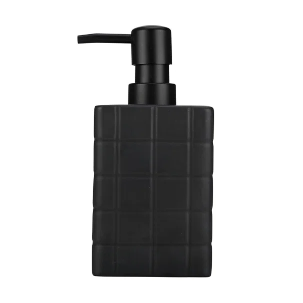 Dispenser Μπάνιου 450ml (7.5x7.5x15) Estia Tiles Μαύρο 02-27698