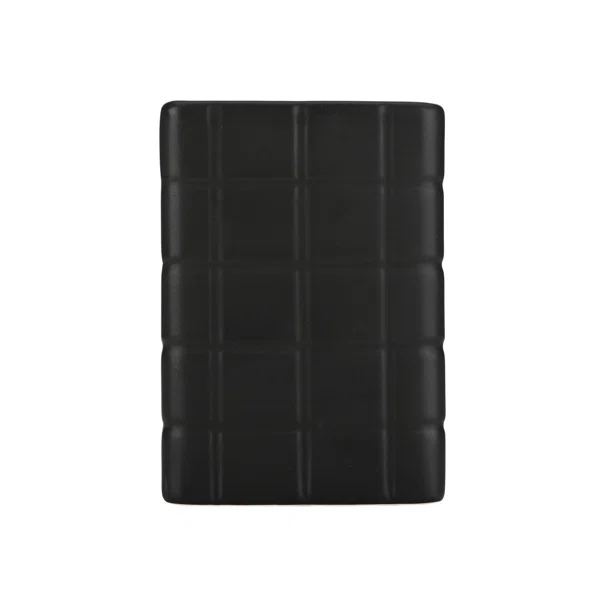 Ποτηροθήκη Μπάνιου (7.5x7.5x11) Estia Tiles Μαύρο 02-27704