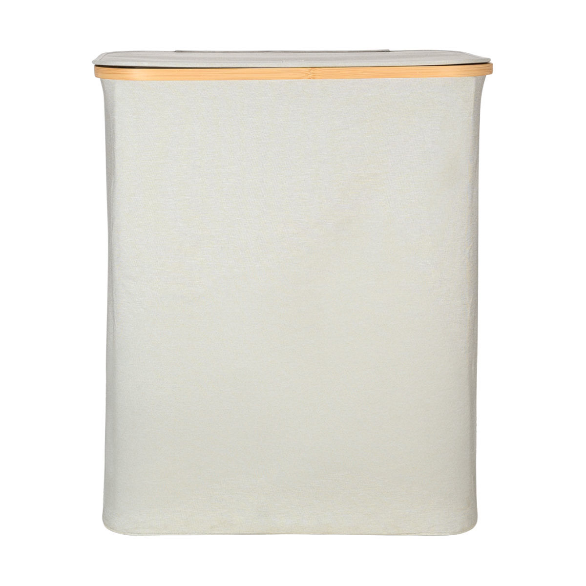 Καλάθι Απλύτων 2 Θέσεων (56x37x68) Estia Bamboo Essentials Γκρι 02-26974