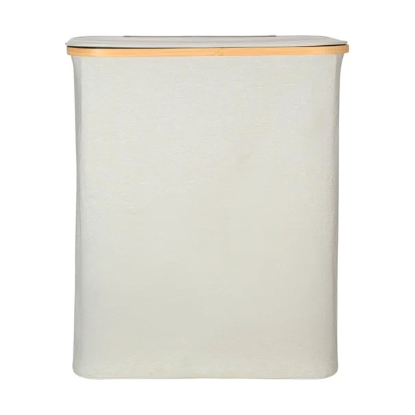 Καλάθι Απλύτων 2 Θέσεων (56x37x68) Estia Bamboo Essentials Γκρι 02-26974
