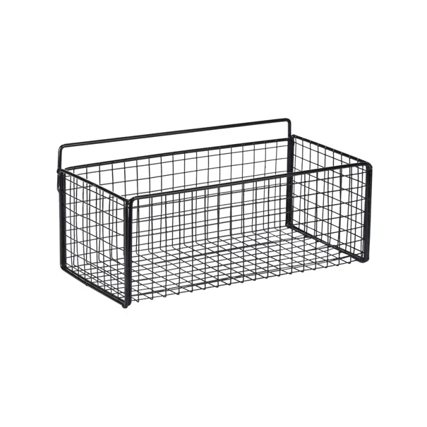 Κρεμαστό Καλάθι Αποθήκευσης (36x15x13) Estia Cage Μαύρο 02-28251