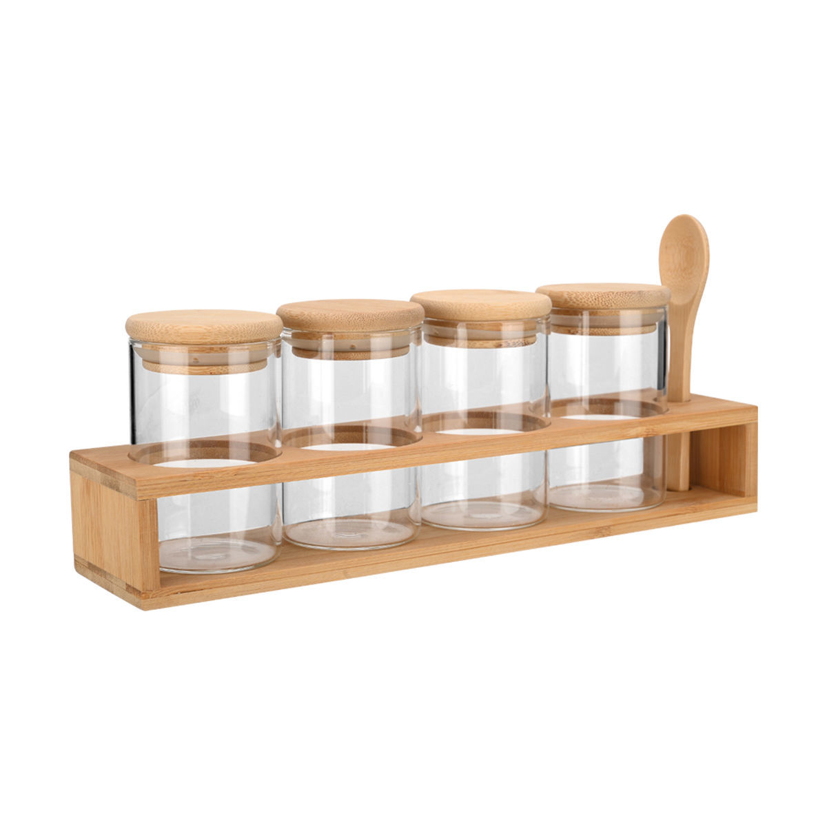 Βαζάκια Μπαχαρικών (Σετ 5τμχ) Σε Σταντ Estia Bamboo Essentials 01-28206