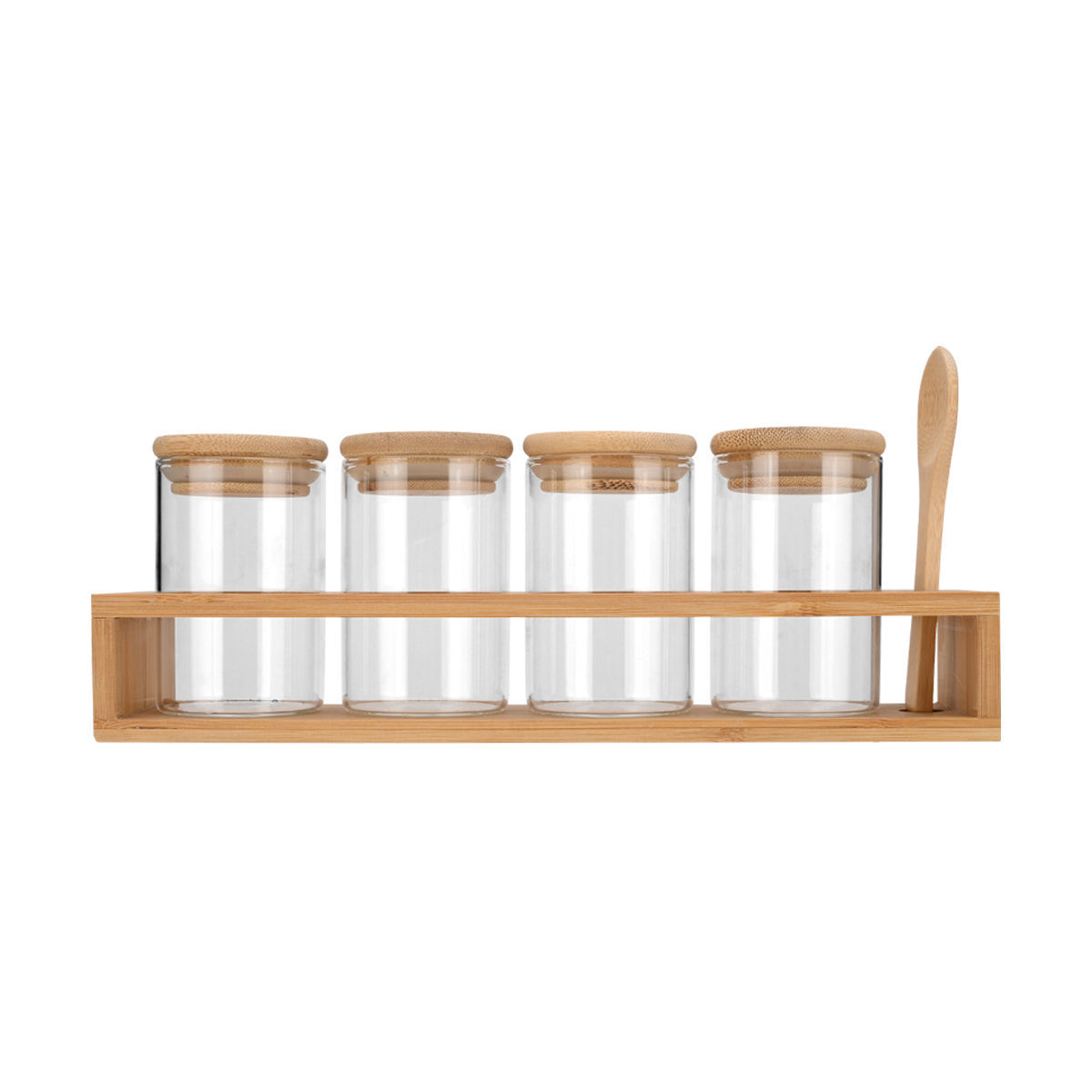 Βαζάκια Μπαχαρικών (Σετ 5Τμχ) σε Σταντ Estia Bamboo Essentials 01-28206 Οργάνωση & Αποθήκευση Κουζίνας Βάζα - Δοχεία Αποθήκευσης για Μπαχαρικά 