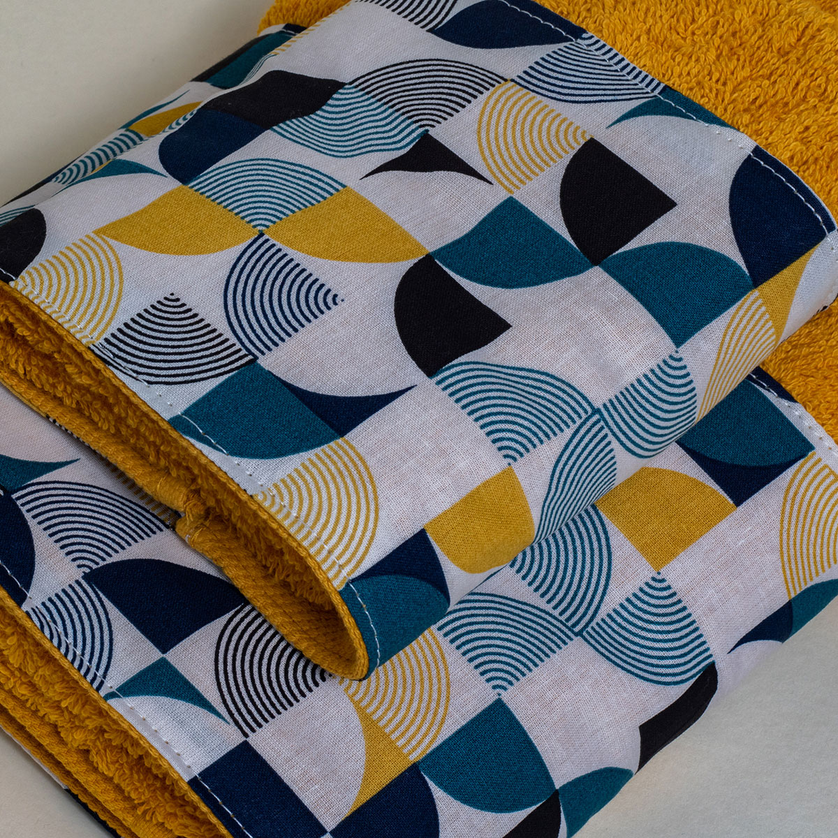 Πετσέτα Προσώπου (50x100) White Fabric Lewis Yellow 600gsm