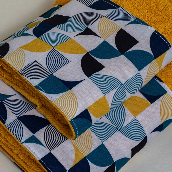 Πετσέτα Προσώπου (50x100) White Fabric Lewis Yellow 600gsm
