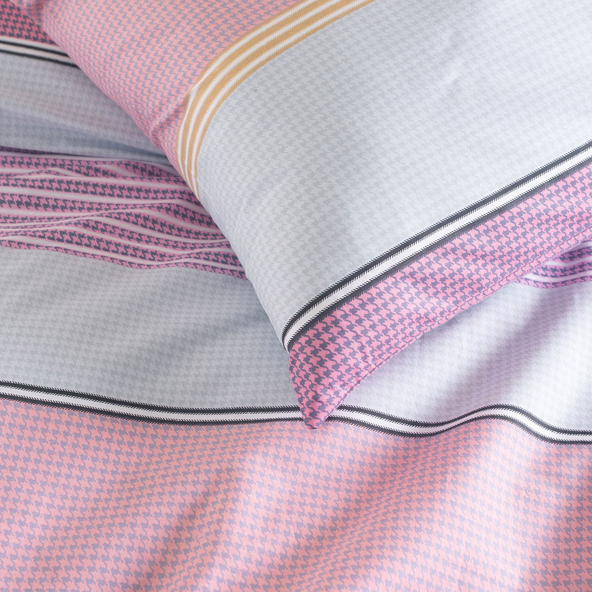 Σεντόνια King Size (Σετ) Rythmos Diva Boost Pink Λευκά Είδη Κρεβατοκάμαρας Σετ Βαμβακερά Spitishop