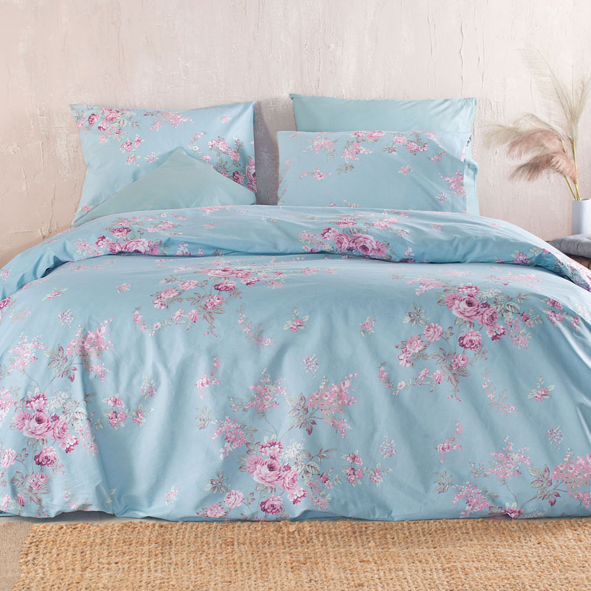 Πάπλωμα Υπέρδιπλo (Σετ 220x240) Rythmos Nova Springtime Blue