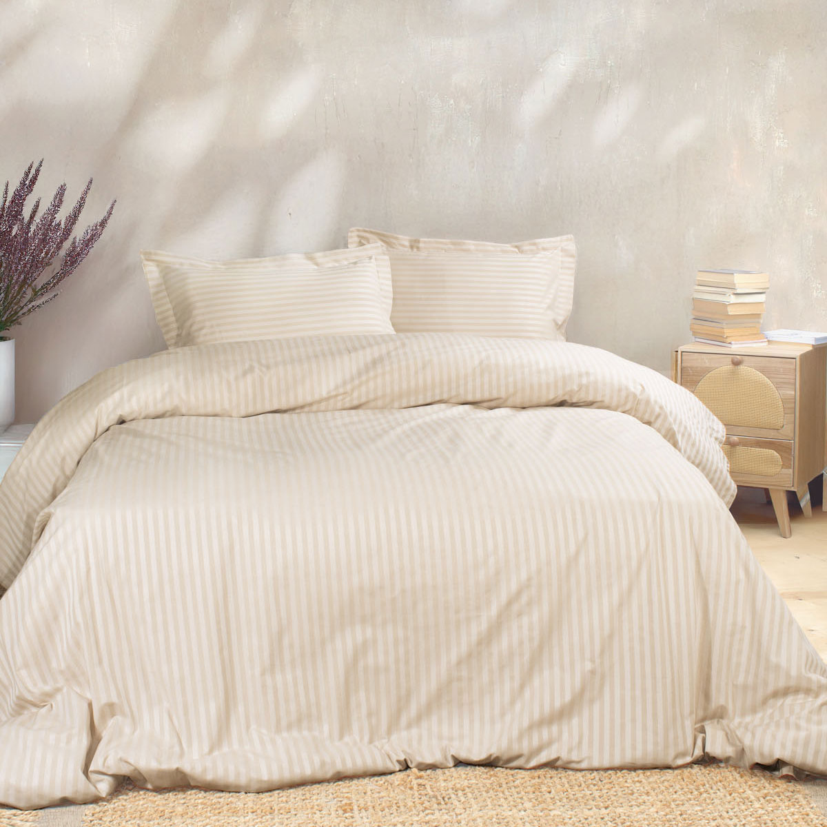 Κουβερλί Υπέρδιπλo (Σετ 230x260) Rythmos Nexus Beige