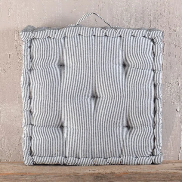 Μαξιλάρα Δαπέδου (48x48x10) Rythmos Kathy Grey Striped
