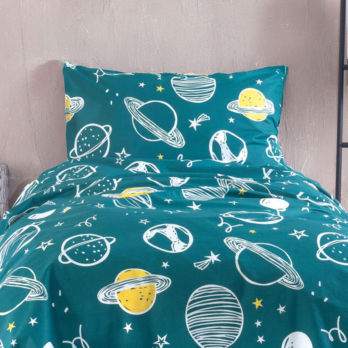 Ζεύγος Μαξιλαροθήκες (50x70) Rythmos Symbol Saturn Petrol