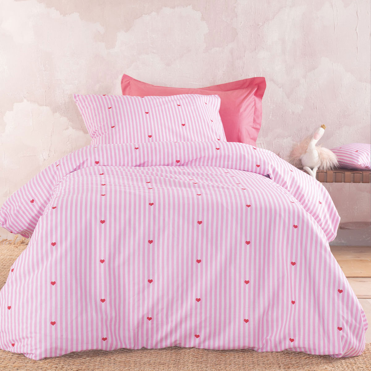 Πάπλωμα Μονό (Σετ 160x240) Rythmos Symbol Young Heart