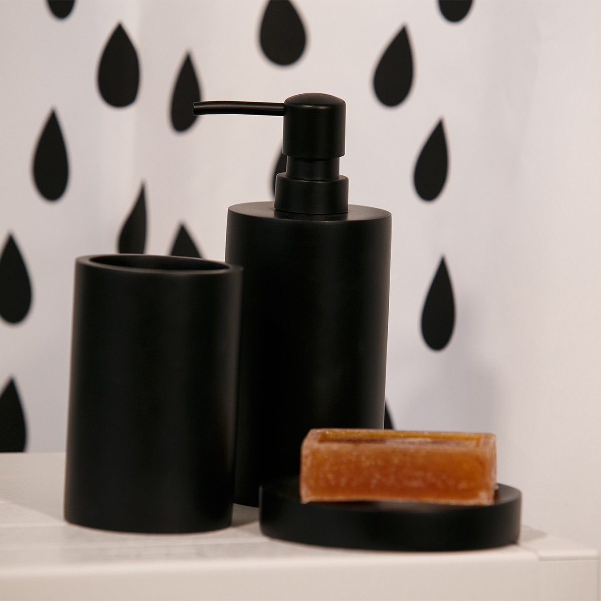 Dispenser Μπάνιου Rainbow Space 03015 001 Black Μπάνιο Αξεσουάρ Spitishop