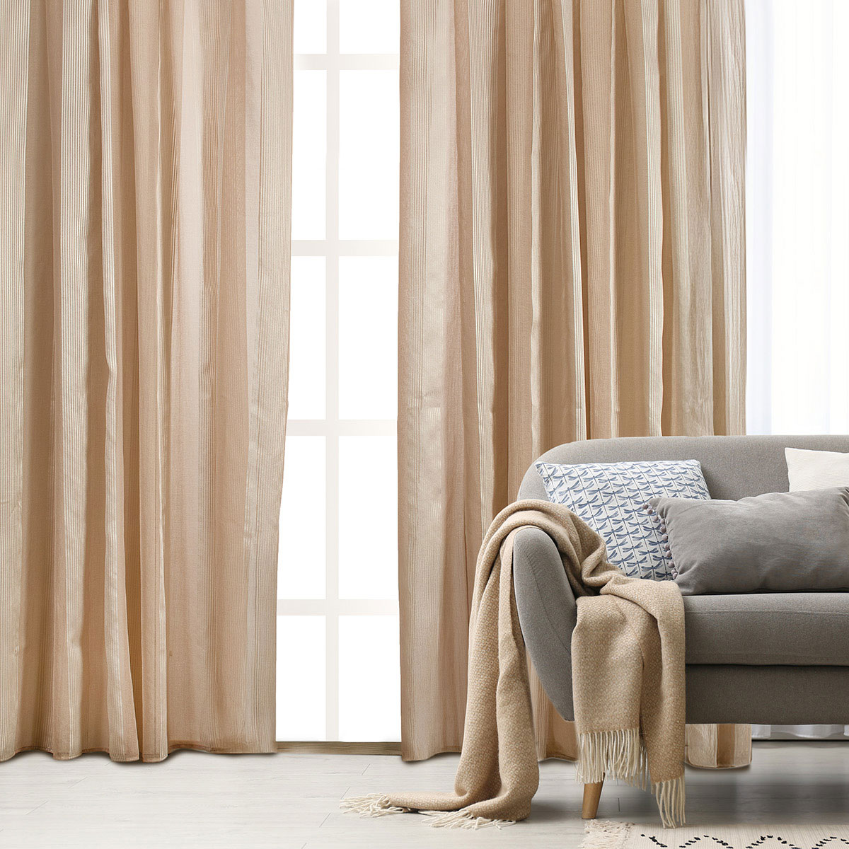 Κουρτίνα (270x280) Με Τρουκς Whitegg K0192-1 Beige