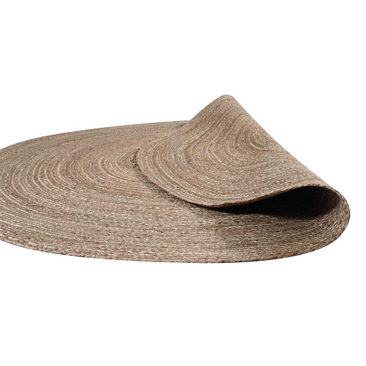 Στρογγυλό Χαλί All Season (Φ150) Pol Rugs Mats Jute Grey Natural Χαλιά Σαλονιού Spitishop
