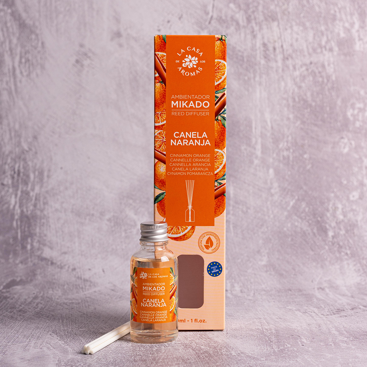 Αρωματικό Χώρου 30ml Με Στικς La Casa De Los Aromas 060336 Κανέλα/Πορτοκάλι