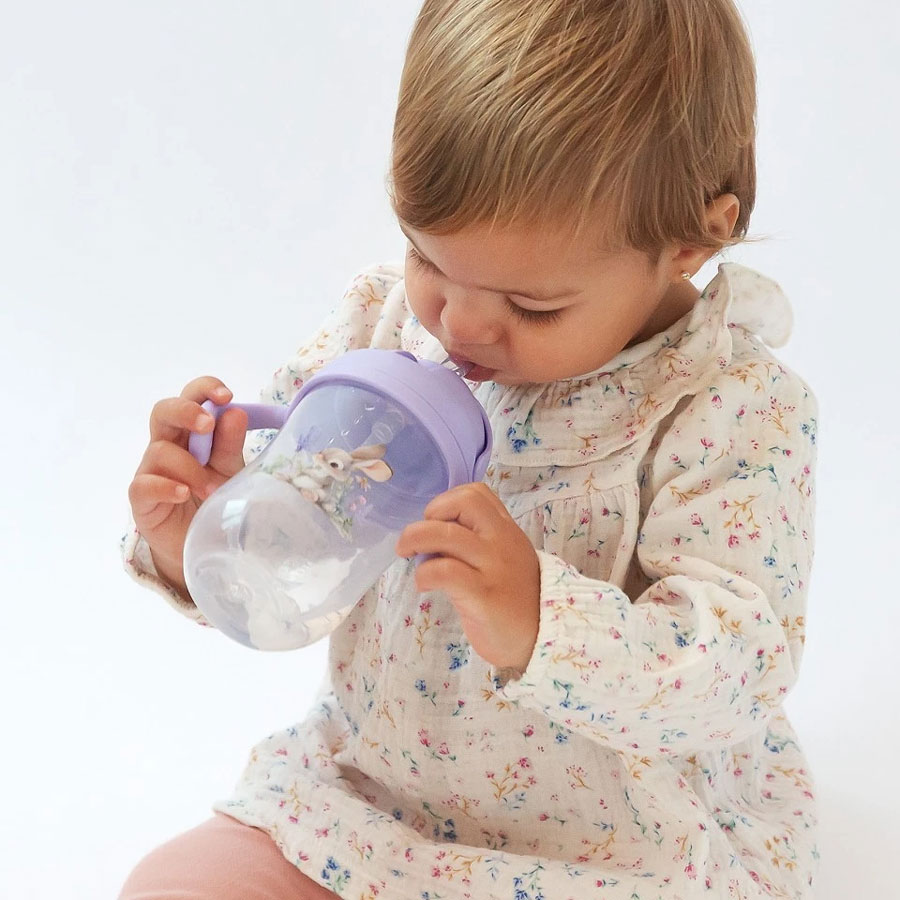 Παγούρι Με Καλαμάκι 300ml Kiokids Lavender Bunny 5370