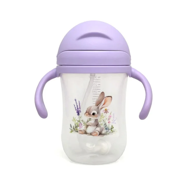 Παγούρι Με Καλαμάκι 300ml Kiokids Lavender Bunny 5370