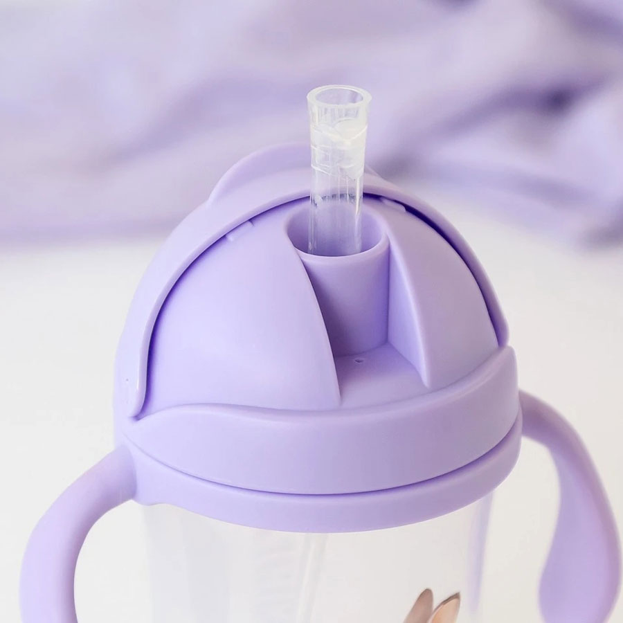 Παγούρι με Καλαμάκι 300Ml Kiokids Lavender Bunny 5370 Παιδικά Είδη Φαγητού & Αξεσουάρ Σερβιρίσματος Μπουκάλια Παγούρια Spitishop