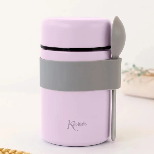 Βρεφικό Θερμός Φαγητού 500ml + Κουτάλι Kiokids Λιλά 5373