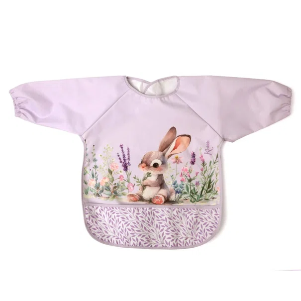 Σαλιάρα Με Μανίκια 4+ Μηνών (43x69) Kiokids Lavender Bunny 5376