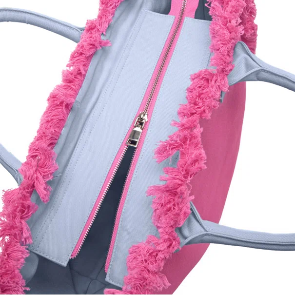 Τσάντα Θαλάσσης (40x20x35) Feel & Touch Caribbean Pink/Ciel