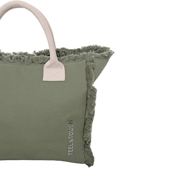 Τσάντα Θαλάσσης (40x20x35) Feel & Touch Caribbean Khaki/Ammos